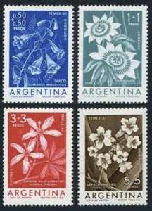 Argentina B26-B29, MNH. Michel 754-757. TEMEX-1961. Flowers. - Picture 1 of 1
