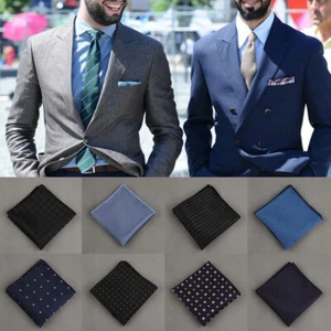 Men's Suit Pocket Silky Square Handkerchief Wedding Party Kerchief Vintage Hanky - Picture 1 of 44