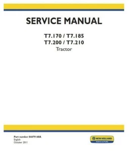 New Holland T7.170 T7.185 T7.200 T7.210 Dealers Workshop Manual Delivered Today - Picture 1 of 4