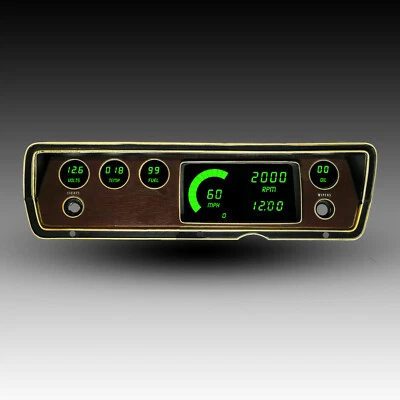 Dodge Duster/Dardo 1970-1976 (LED verdes) panel de calibre digital DP1805G Foto 1 de 4