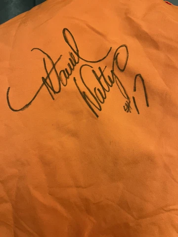 Tide Racing Team Vintage Orange Jacket Darrell Waltrip 17 Autographed Medium Cover
