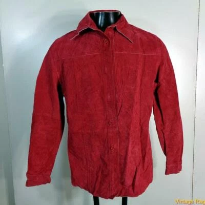 NYGARD Suede Leather JACKET Womens Size 10 Red - Image 1 of 4