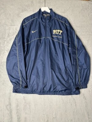 Pittsburgh Panthers Jacket Mens Large Nike Wrestling Windbreaker Coat NCAA Blue - Image 1 of 4