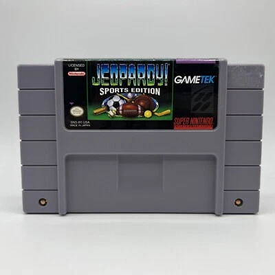 SNES Super Nintendo Jeopardy! Sports Edition Tested & Working GameTek 1993 - Image 1 of 4
