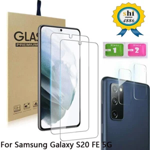 (2Pack)Tempered Glass+Camera Lens Screen Protector For Samsung Galaxy S20 FE 5G - Picture 1 of 8