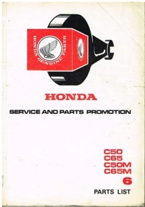 HONDA C50 C50M C65 C65M ORIGINAL 1977 FACTORY PARTS CATALOGUE - Picture 1 of 1