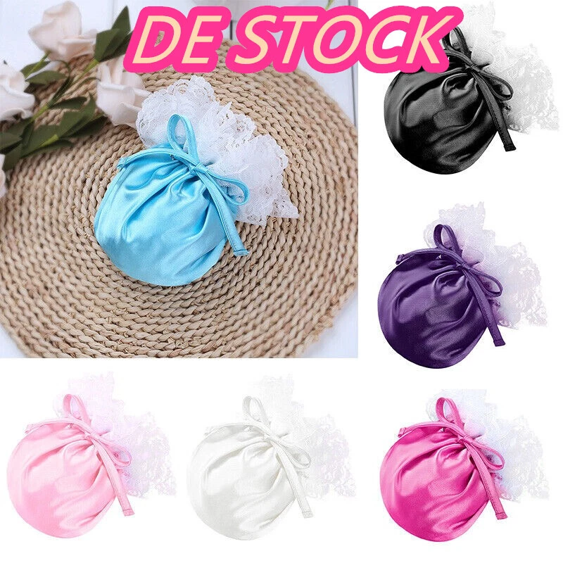 Sissy~Men's Pee Wee Chastity Cover Silky Satin Lace Trim C-String Underwear - Bild 1 von 4