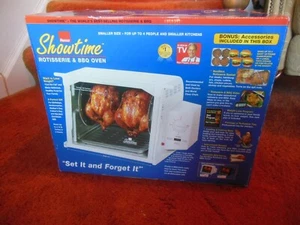 NEW OPEN BOX Popeil Ronco ST3001WHGEN Compact Showtime Rotisserie BBQ Oven White - Picture 1 of 6