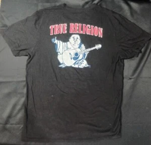 "True Religion" Concert Shirt, Mens XXLarge Black Red Buddha, World Tour Tee OBO - Picture 1 of 4