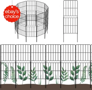 10 Pack Garden Fence 92cm Tall Metal Panels Animal Barrier Border Flower Bed - Picture 1 of 12