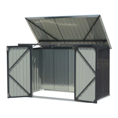 HOME-GARDEN-TRENDS Outdoor Bike Tool Storage Shed Garden Bicycle Metal Shed Pent Tool Shed House