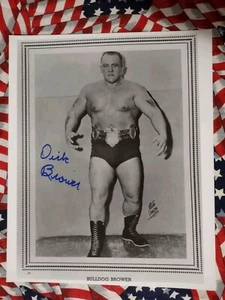 DICK (BULLDOGGE) BROWER WRESTLER 8 X 10 BW WRESTLING FOTO WWWF NWA - Bild 1 von 3