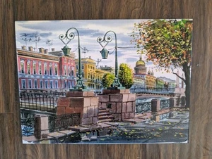 St. Petersburg Russian Painting Souvenir St. Isaacs Cathedral - Picture 1 of 3