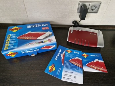 AVM FritzBox 7490 mit OVP / 1300 Mbps WLAN Router / Fritz!Box VDSL/ADSL - Bild 1 von 4