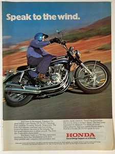1975 Honda CB-750 K5 Motorcycle Print Ad Fabulous Freedom - Picture 1 of 2