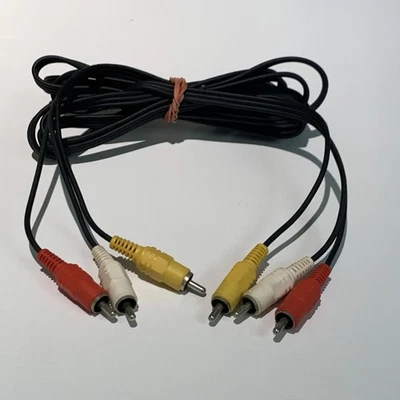 AV Male to Male 3 RCA Audio Video Composite Cable Black (10 feet) - Image 1 of 4