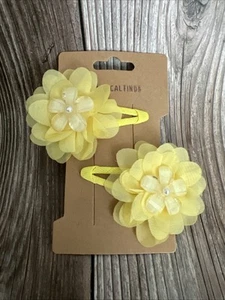 2 PC 3” Flower  Hair Clip Decorative Hair Pins Barrette Set New - Picture 1 of 4