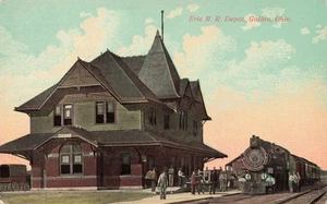 Ohio Depot Train RR Vintage Postcard - Picture 1 of 2
