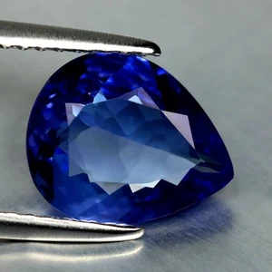 2,11 ct AAAA Eleganter Birnenschliff (10,14 x 8,23 mm) Lila Blau Tansanit Edelstein - Bild 1 von 3
