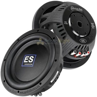 2 American Bass 10" Subwoofers Slim Shallow Pair 1000W 4 Ohm DVC Audio ES-1044 - Image 1 of 4