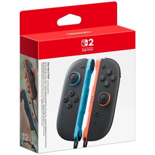 Paquete de 2 controladores Joy Con 2 azul claro rojo claro Nintendo Switch 2 Foto 1 de 1