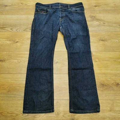 Jeans masculino Diesel Zatiny W36 L31 azul índigo bootcut ajuste perna alargada botão jeans - Imagem 1 de 4