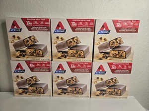 Atkins Meal Bar Chocolate Chip Cookie Dough 6 Pack 30 Bars Keto - Picture 1 of 4