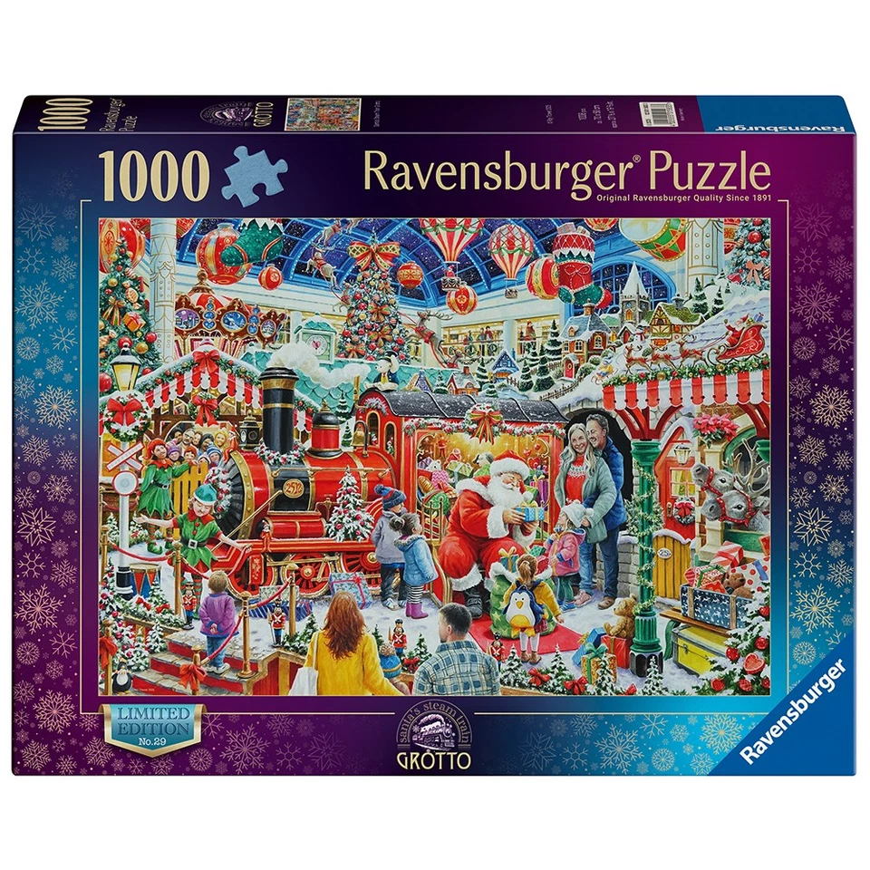 NA - Ravensburger Puzzle - Christmas No29 Santa's Steam Train Grotto - S59z