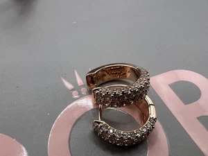 PANDORA Interlinked Half Hoop Rose Gold Earrings - 280730CZ - Picture 1 of 3