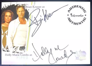 Charmed Destiny Autograph Card A2 Holly Marie Combs & Brian Krause / Piper & Leo - Picture 1 of 2