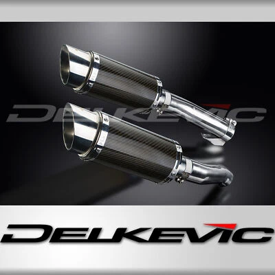 Kawasaki Z1000 2010-2016 Delkevic Slip On 8" Round Carbon Exhaust Muffler Kit - Image 1 of 4