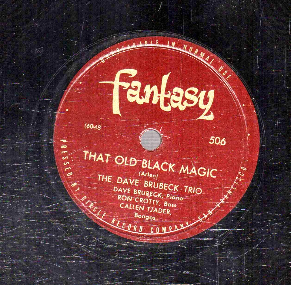 117jz.  Dave Brubeck Trio - That Old Black Magic & Undecided - Fantasy 506 - Image 1 of 1