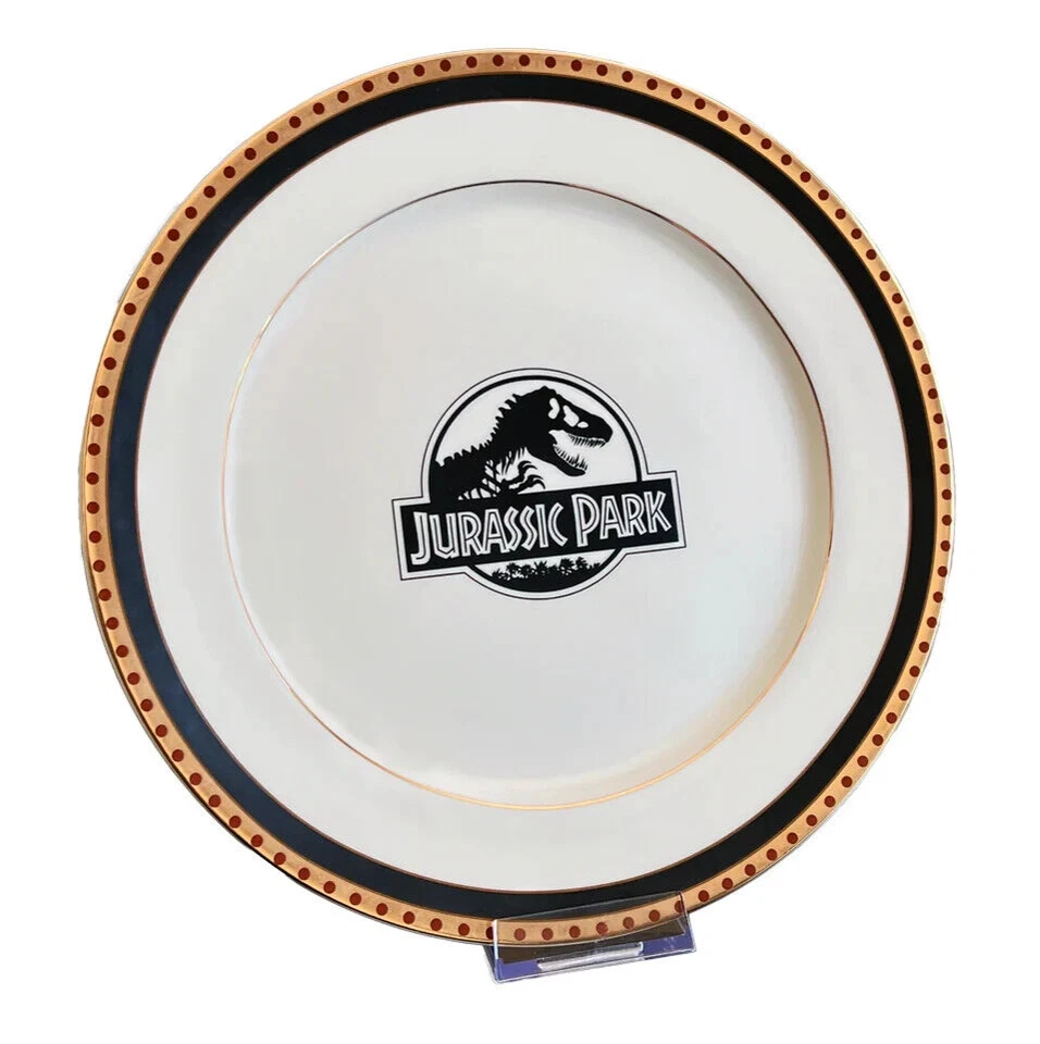 Jurassic Park Movie Limited Edition Dinner Plate Dish Prop Replica Figure Stand