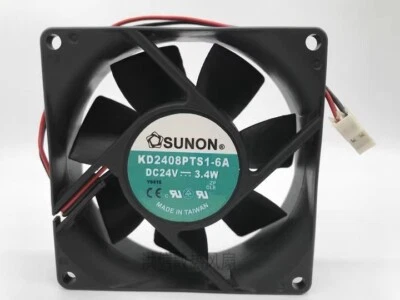SUNON KD2408PTS1-6A 8025 DC24V 3.4W 8CM 2-Pin Silent Cooling Fan - Image 1 of 3