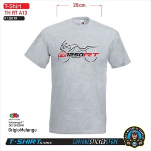 T-SHIRT Maglietta Personalizzata BMW R 1250 RT moto style grigia melange RT A13 - Picture 1 of 2