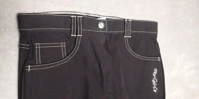 Equi-Theme Damen Reithose Stiefelreithose Kniebesatz Stoff Gr. 40 schwarz Strass - Bild 1 von 4