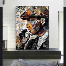 Graffiti Smoking Man In Hat Posters and Prints Canvas Paintings Wall Pictures