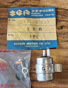 Obsolete NOS OEM SUZUKI Snowmobile Point Ignition Condenser 32341 97030   '72-74 - Picture 1 of 6