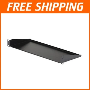 Universal 1U Rack Shelf for 19" Cabinets - Heavy-Duty Shelf with Non-Slip Design - Picture 1 of 10