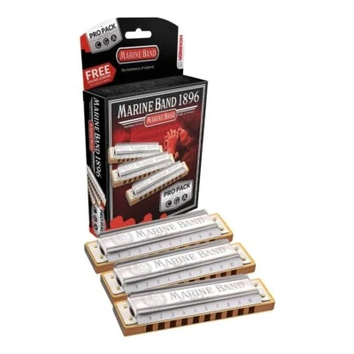 Hohner Marine Band 3-Piece Harmonica Set in Keys of G, A & C Made in Germany - Image 1 of 4