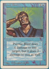Psionic Blast Unlimited PLD Blue Uncommon MAGIC MTG CARD (ID# 234627) ABUGames