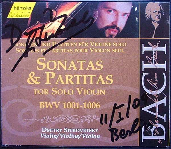 Dmitry SITKOVETSKY Signed BACH Solo Violin Sonata Partita 2CD - Bild 1 von 1