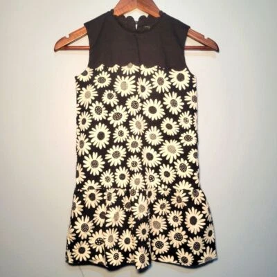 Victoria Beckham for Target Little Girls Black Daisy Drop Waist Dress, size Med - Image 1 of 4