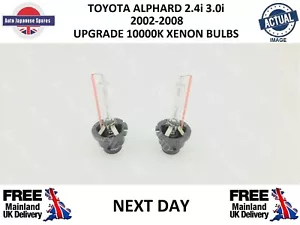 TOYOTA ALPHARD 2.4i 3.0i 2002-2008 PAIR OF UPGRADED 10000K XENON HEADLIGHT BULB - Picture 1 of 6