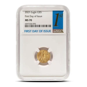 2025 1/10 oz American Gold Eagle Coin NGC MS70 FDOI - Picture 1 of 2
