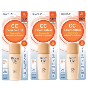 3X Biore UV CC Leche FPS50+ PA+++ Color beige Protector Solar Facial 30ML - Imagen 1 de 24
