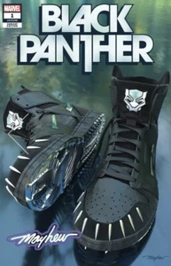 BLACK PANTHER #1 SNEAKERHEAD Mike Mayhew trade variant Signed W/Glow In The Dark - Picture 1 of 2