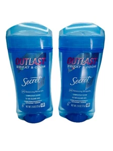 2 Secret Outlast Sweat & Odor Invisible Solid Anti Completely Clean, 2.6 oz - Picture 1 of 2