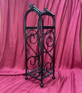 Black Metal Wine Holder (for 3 bottles) - Picture 1 of 4