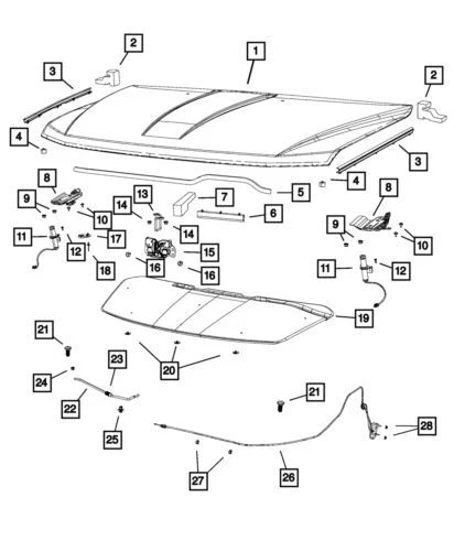 Genuine Mopar 2011-2020 Dodge Journey Front Air Block Foam 4891990AB - Image 1 of 1